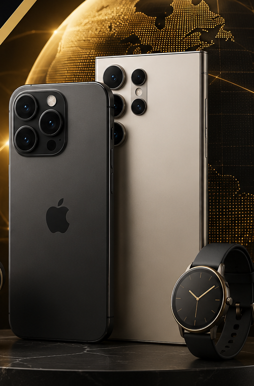 Side-by-side smartphone comparison of Android phones and iPhones with detailed specifications.

